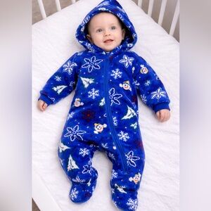 Columbia Fleece Winter Print Hooded Snowsuit